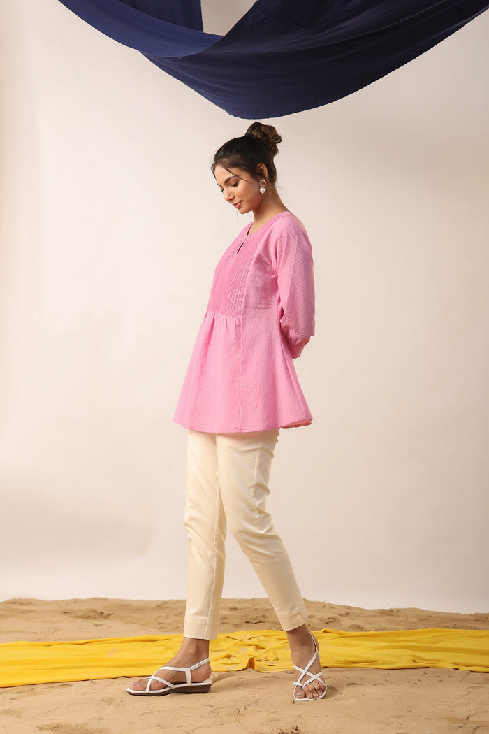 Carnation Cotton Dobby Top