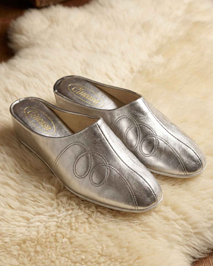 Cassa Slipper - Pewter - Image 1 - The Classic Boutique