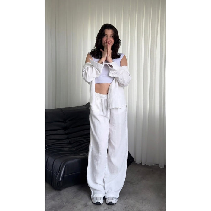 CH - 6047 - Elegant Relaxed Co-Ord Set | Saimwear