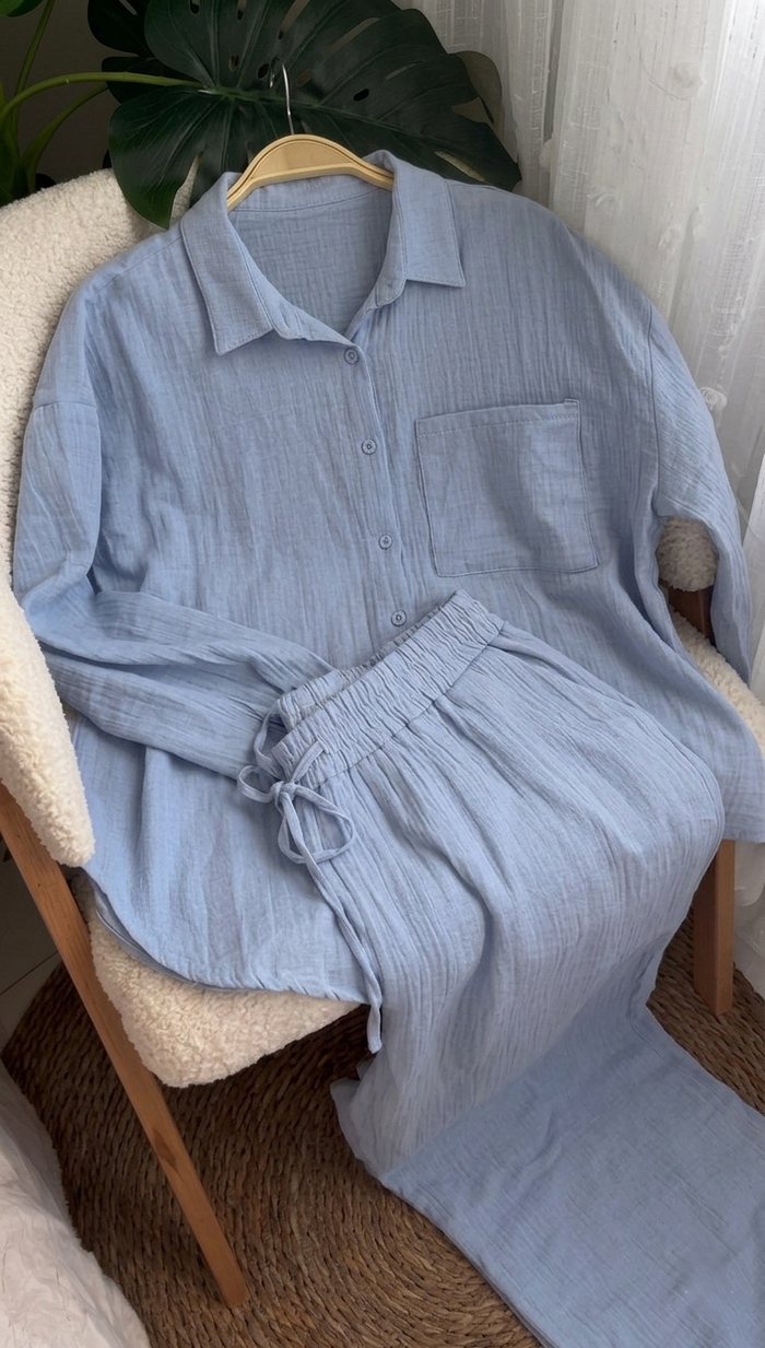 CH - 6047 - Elegant Relaxed Co-Ord Set | Saimwear