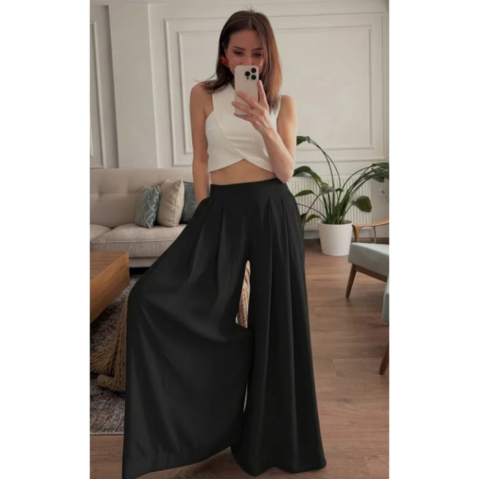 CH - 6065 - Chic Aura Pleated Trouser | Saimwear