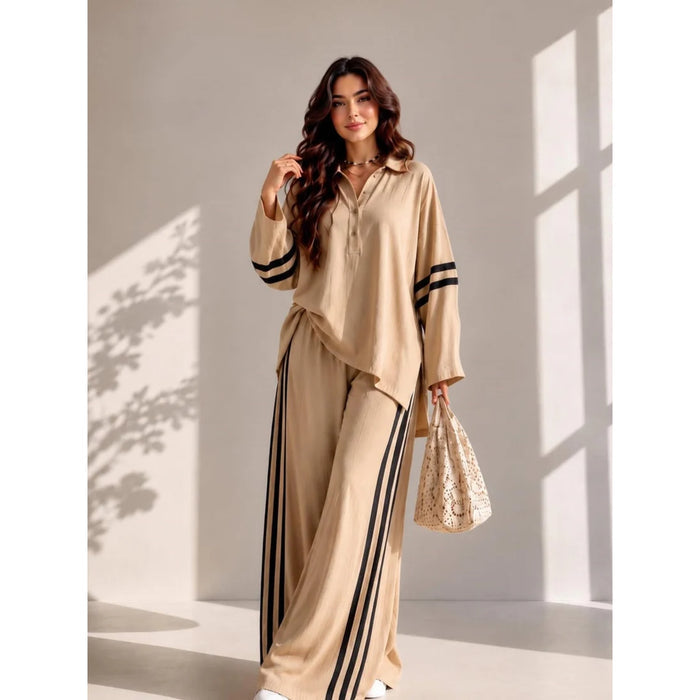 CH 6068 Streetside Stripe Lounge Set | Saimwear