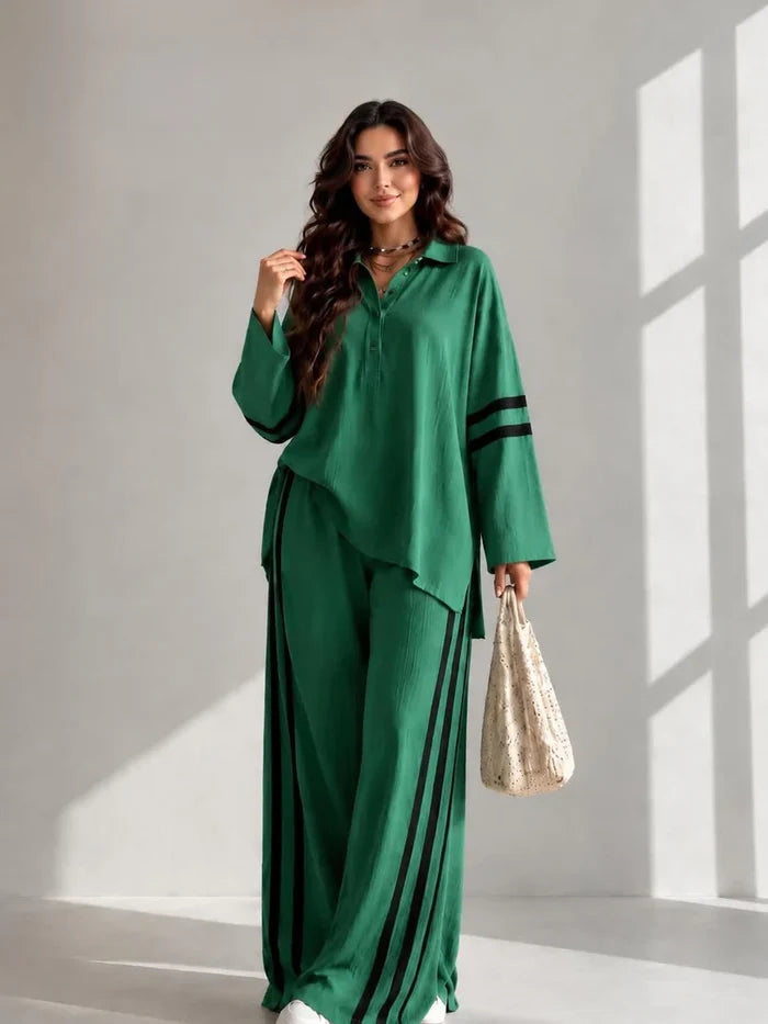 CH 6068 Streetside Stripe Lounge Set | Saimwear