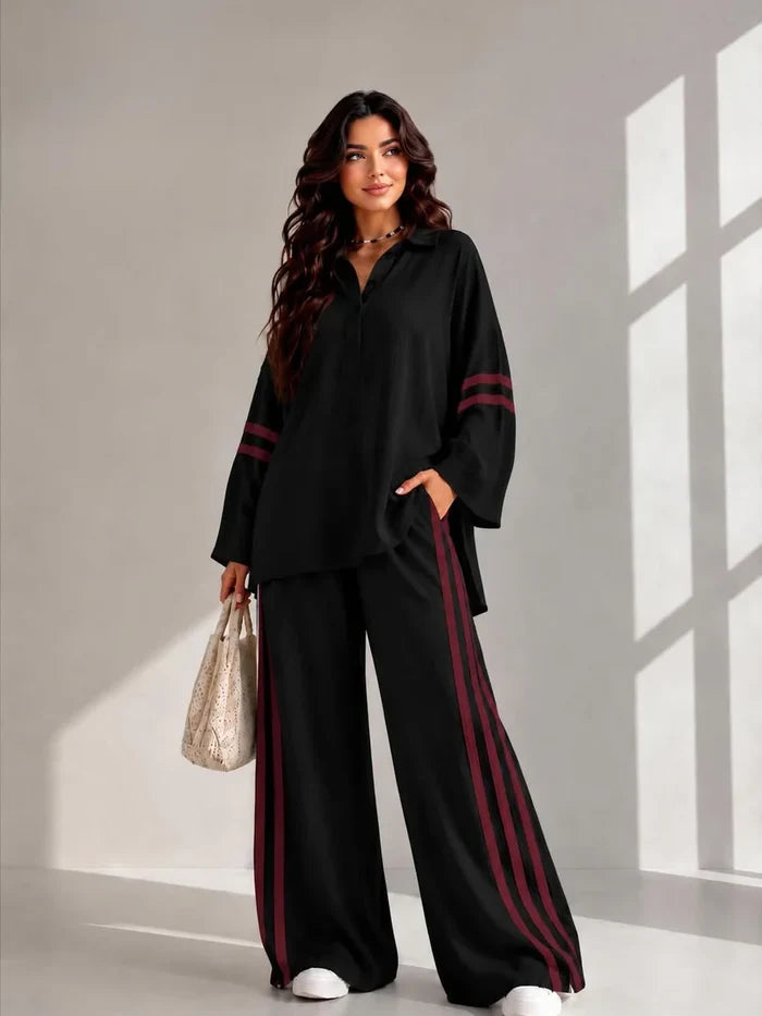 CH 6068 Streetside Stripe Lounge Set | Saimwear