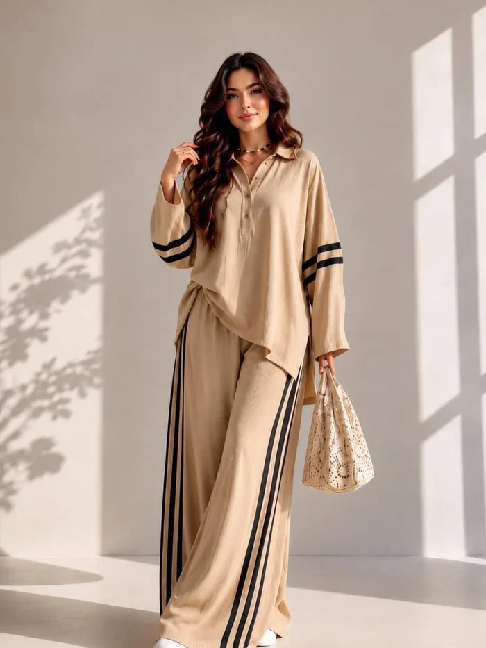 CH 6068 Streetside Stripe Lounge Set | Saimwear