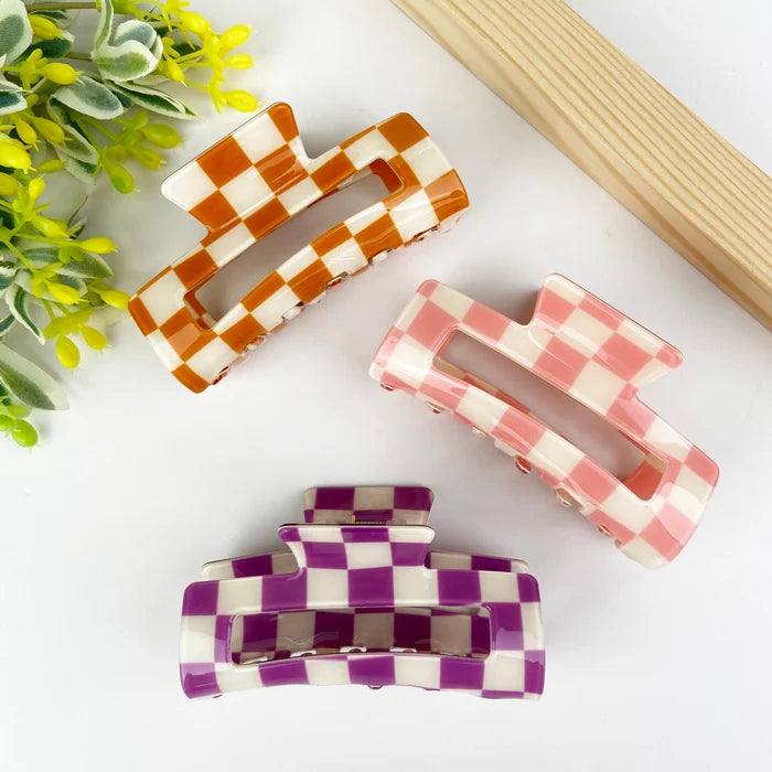 Checkerboard Claw Clip