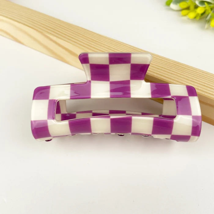 Checkerboard Claw Clip