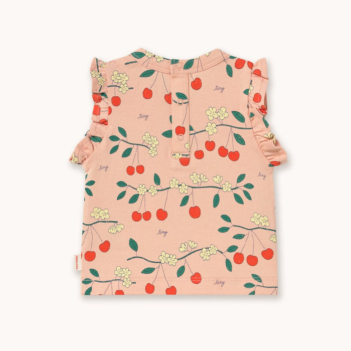 Cherry Trees Frill Tee Wild Rose