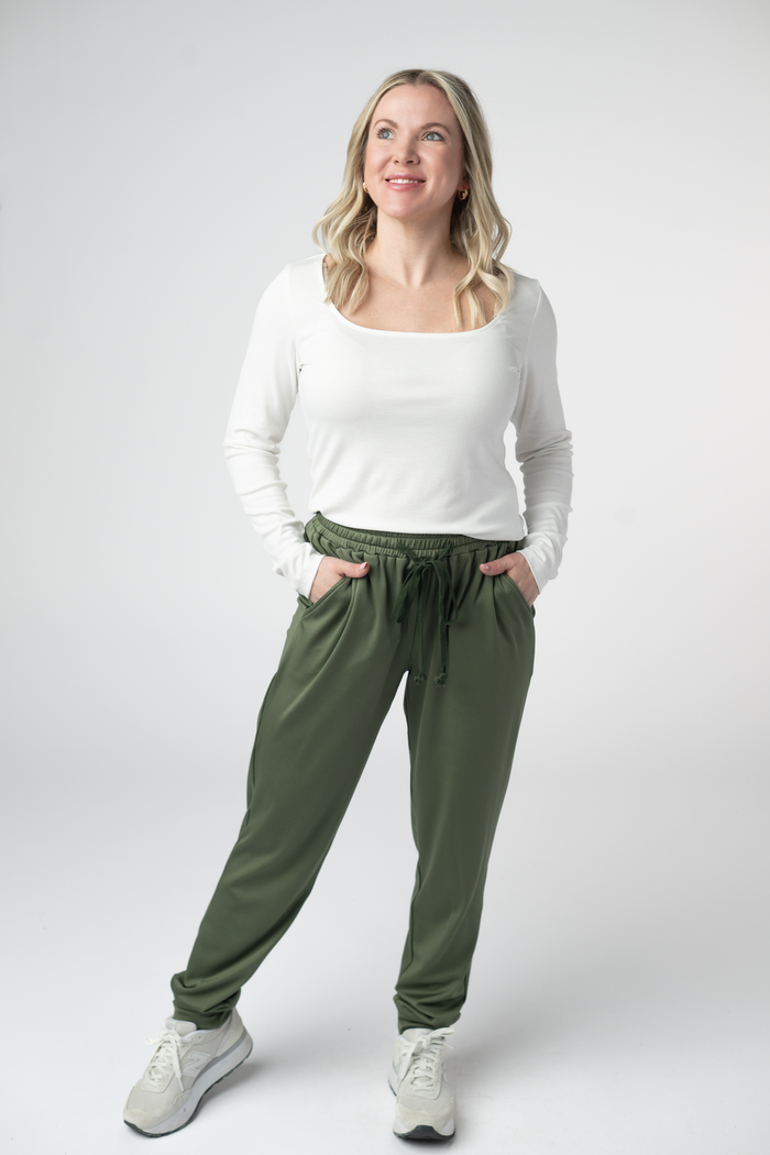 Cloud Joggers - Olive by Michelle Mae
