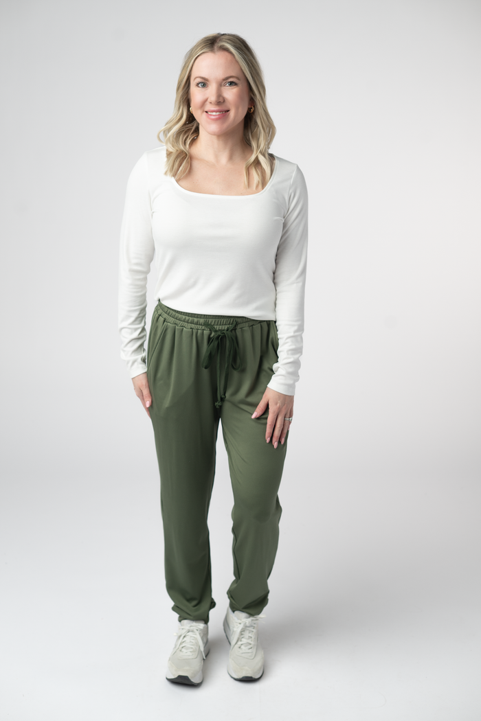 Cloud Joggers - Olive by Michelle Mae