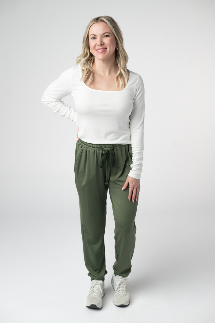 Cloud Joggers - Olive by Michelle Mae