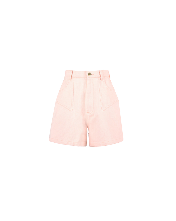 CLOVER DENIM SHORT PINK