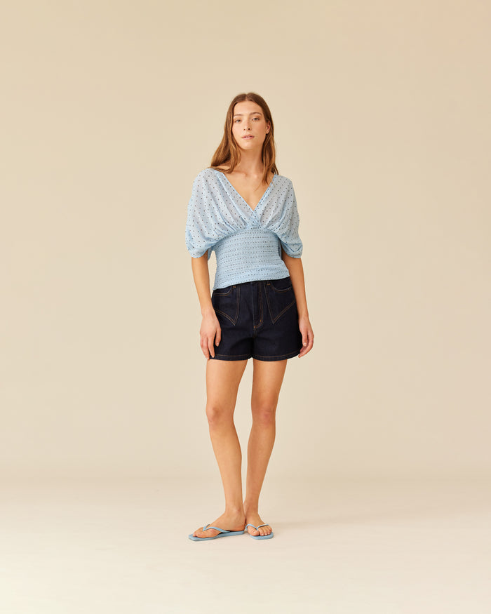 CLOVER DENIM SHORT UNWASHED