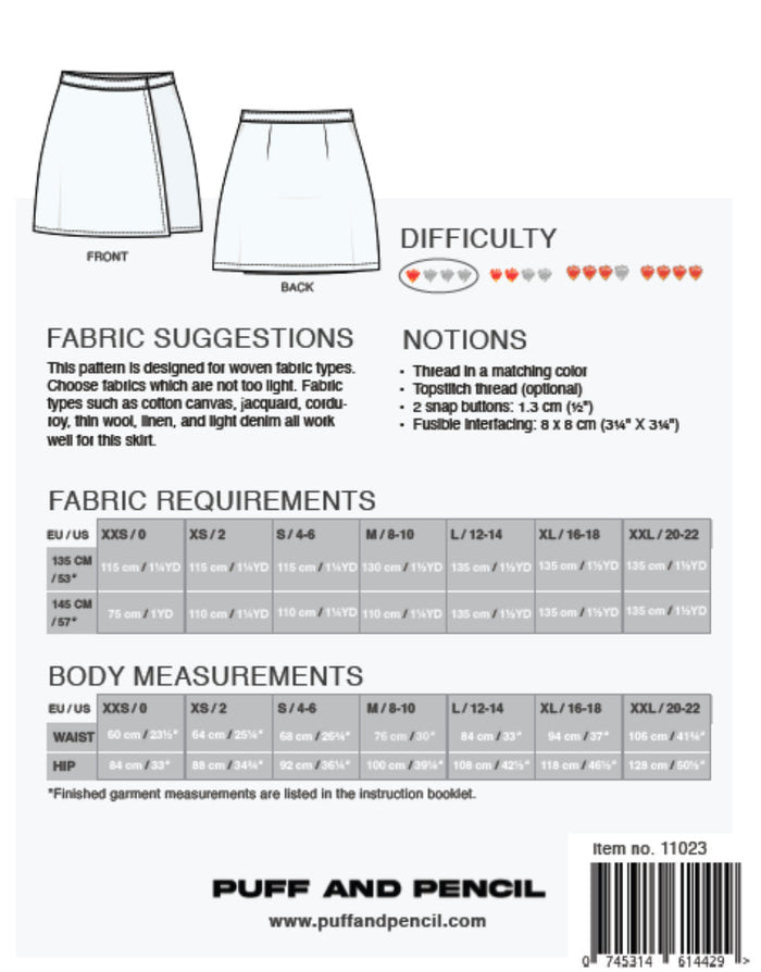 Clueless Skirt Sewing Pattern, Puff & Pencil