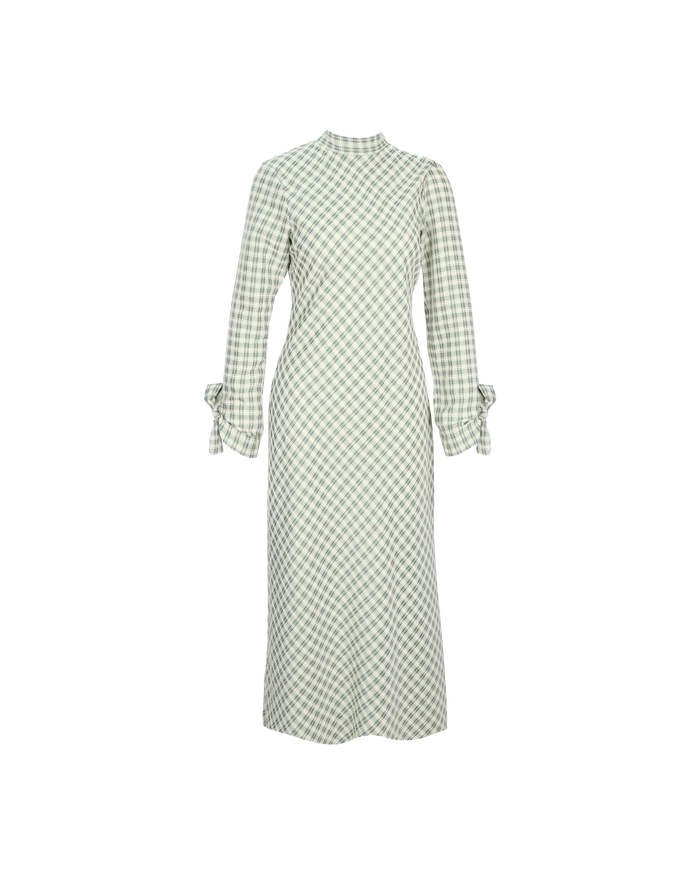 CONNIE DRESS GREEN CHECK