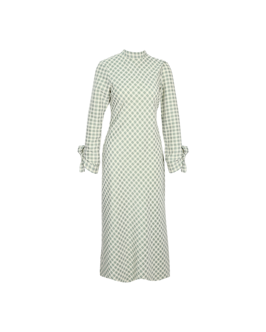 CONNIE DRESS GREEN CHECK
