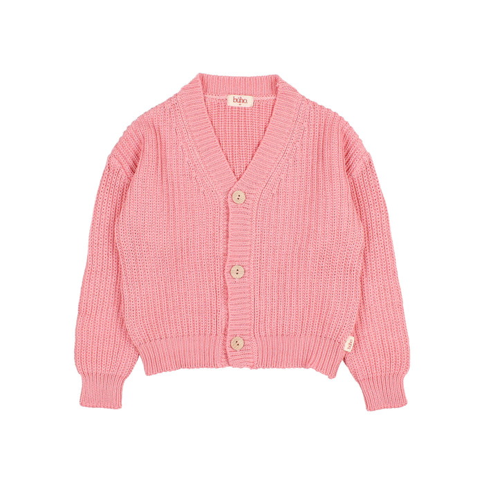BUHO Cotton Cardigan Sugar Pink available at SMOL Store, Lebanon.