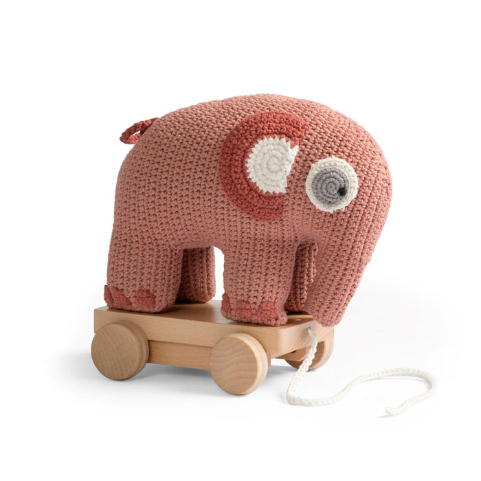 Crochet Pull-along Fanto Elephant BlossomSebra LebanonDubai-SaudiArabia