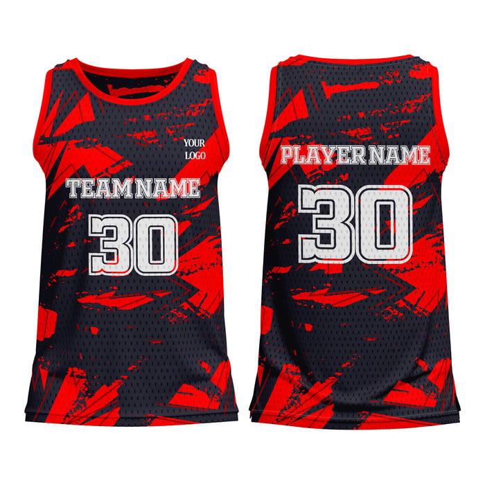 Custom Basketball Tank Top - Abstract Design - Personalized Tank-Top