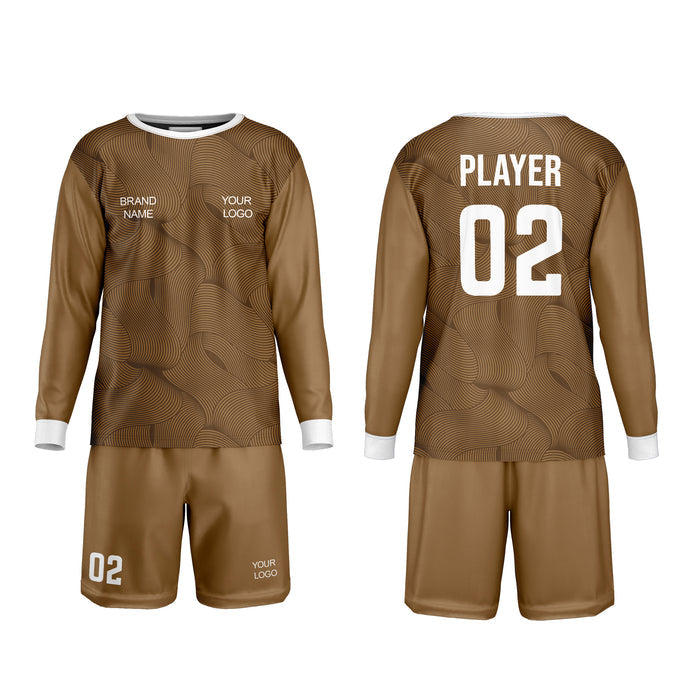 Sports uniform with customizable branding on a white background