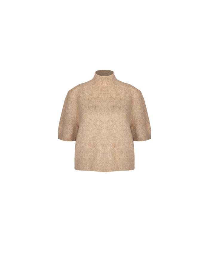 CYRUS FUNNEL NECK TOP OAT