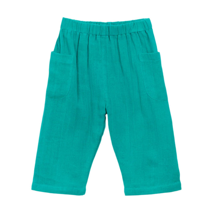 Double Voile Baby Pants Green