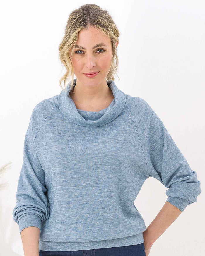 Eden Leisure Cowl Neck Ladies Sweatshirt - Image 1 - The Classic Boutique