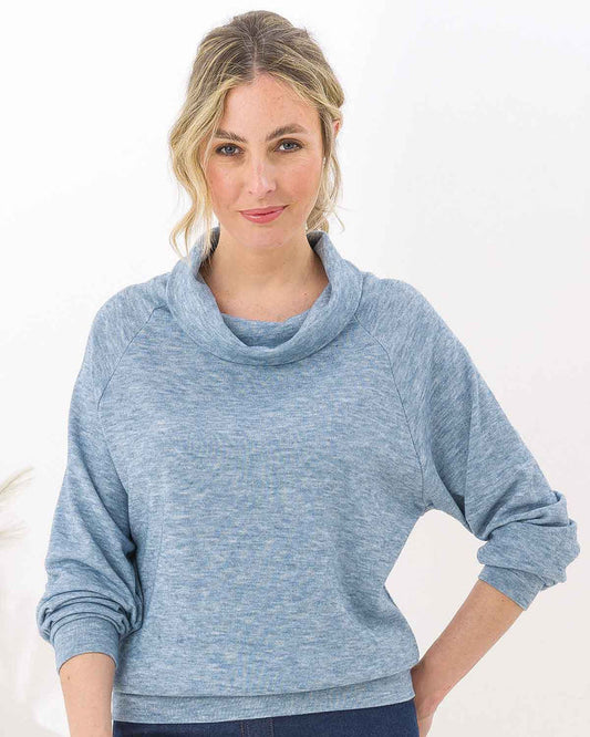 Eden Leisure Cowl Neck Ladies Sweatshirt - Image 1 - The Classic Boutique