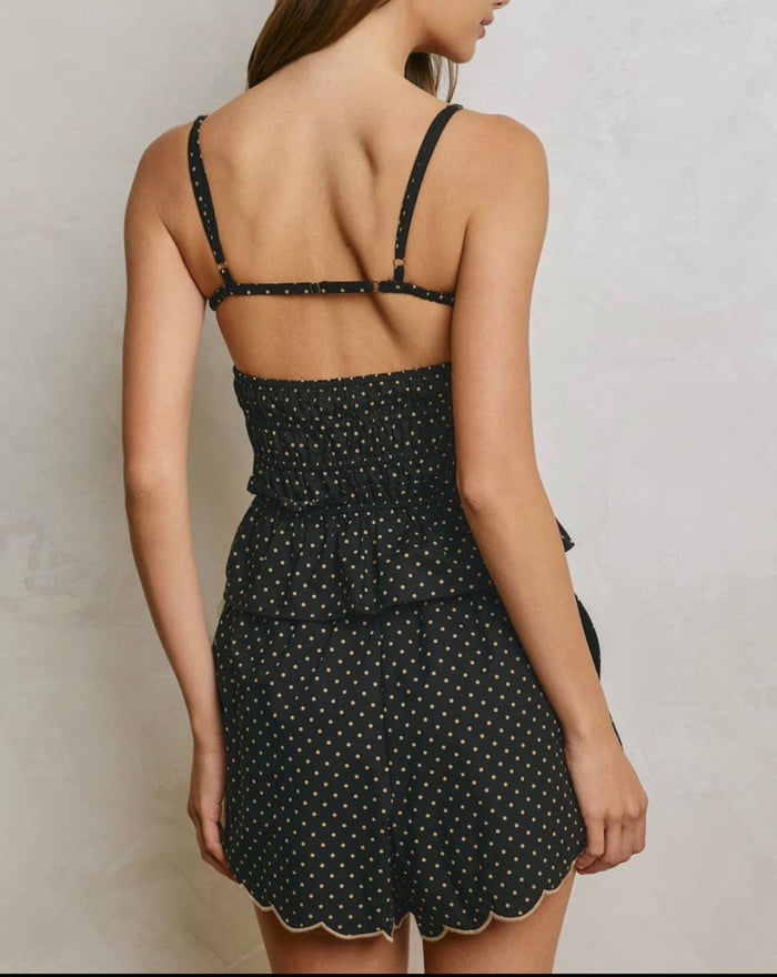 Ellie | Pin Dot Sleeveless Top