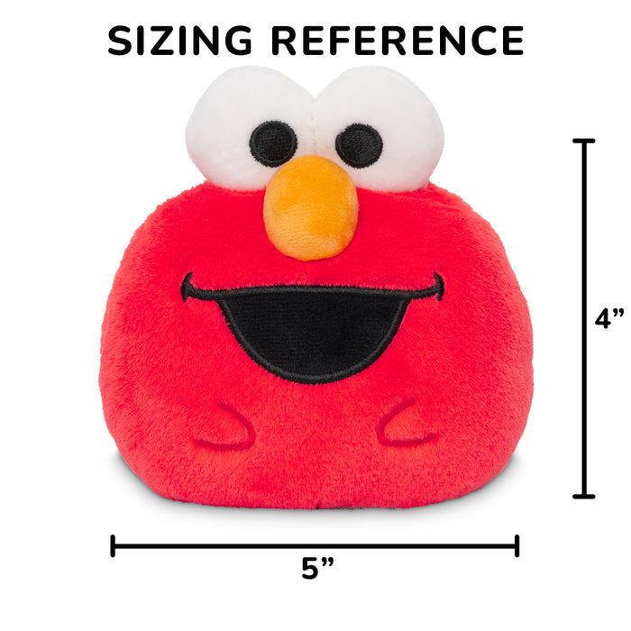 Elmo & Cookie Monster 4" Reversible Plushie sizing reference
