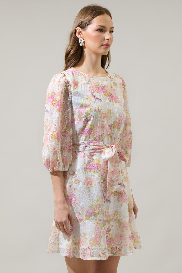 Emory Floral Brea Ruffle Mini Dress