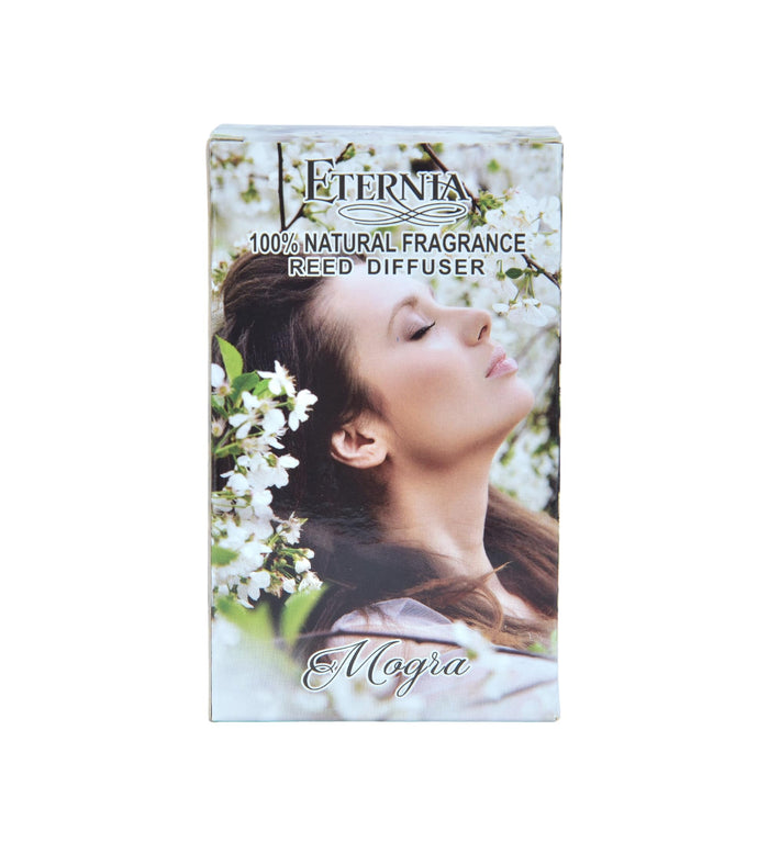 Eternia® Mogra reed diffuser gift box, natural fragrance reed design