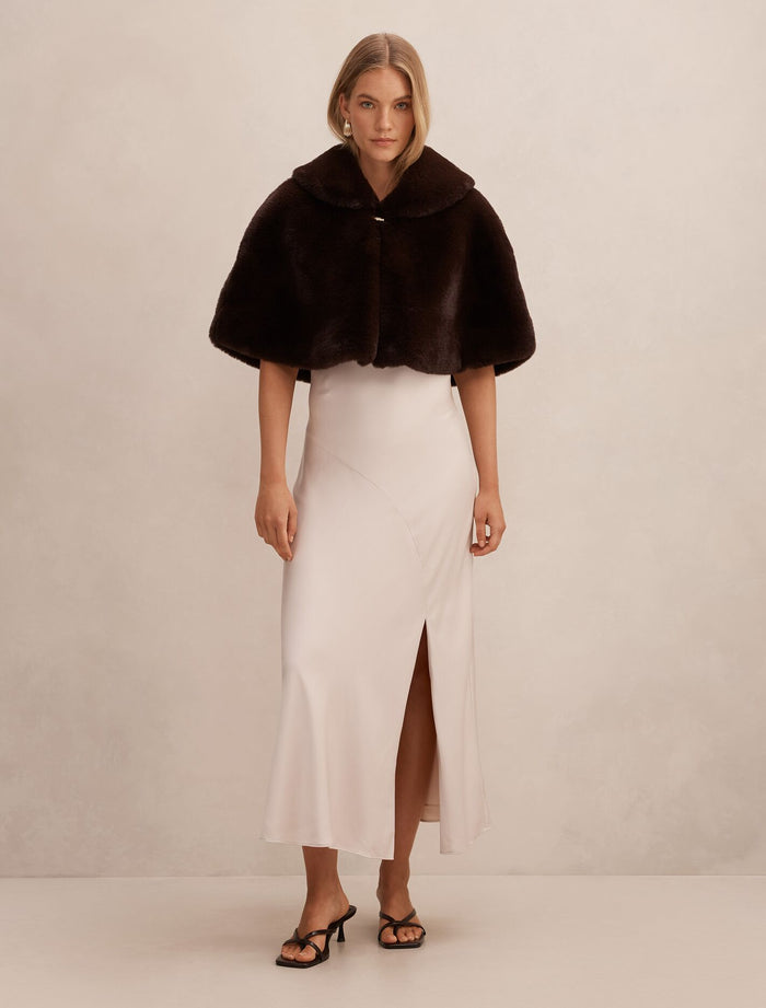 Evelyn Faux Fur Wrap Forever New