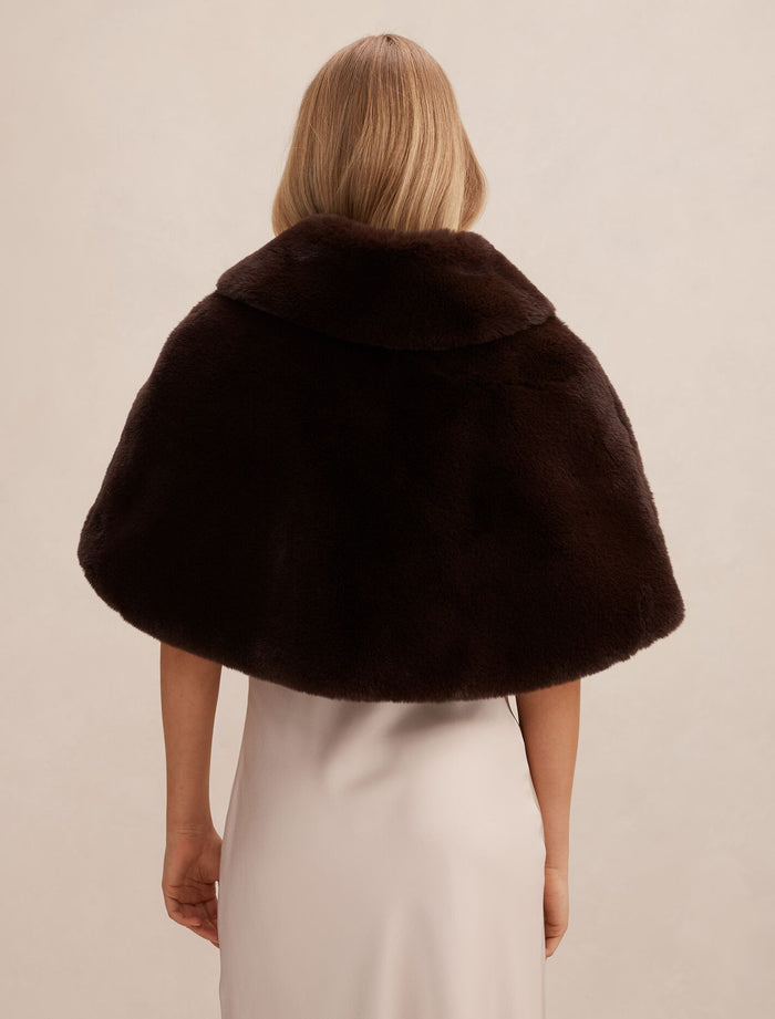 Evelyn Faux Fur Wrap Forever New