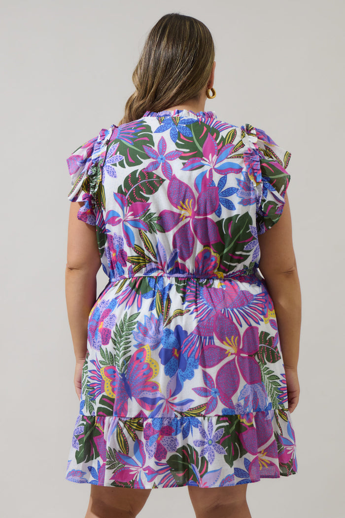 Evren Tropics Sardy Mini Dress Curve