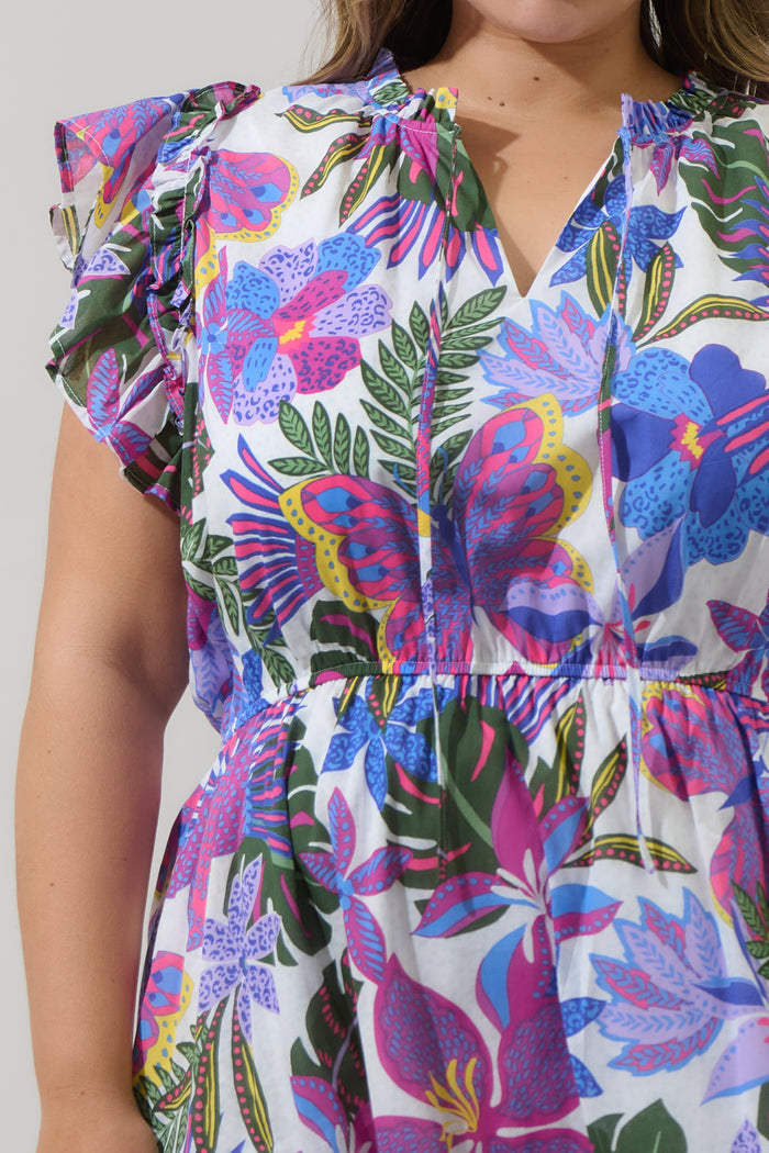 Evren Tropics Sardy Mini Dress Curve