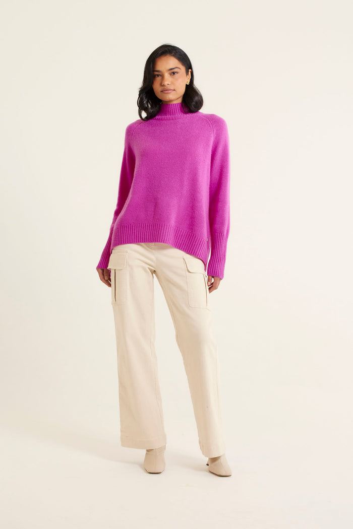 Fifi Cashmere Polo Sweater In Charm