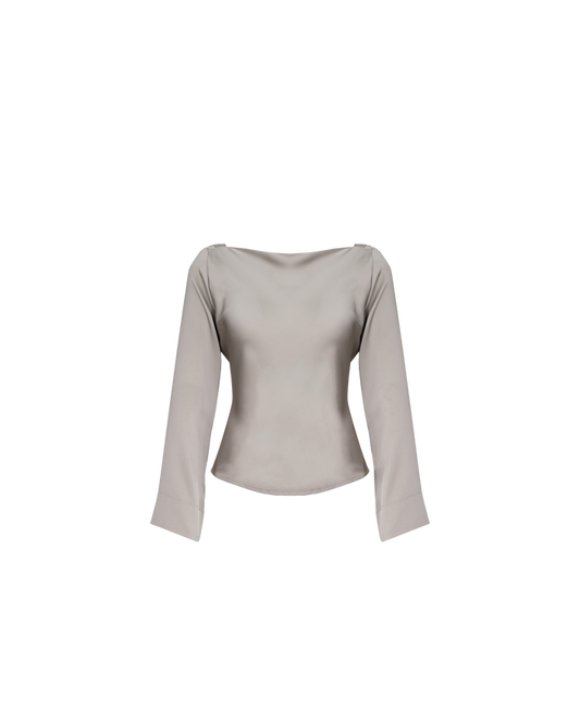 FIREBIRD SATIN COWL TOP MOONROCK