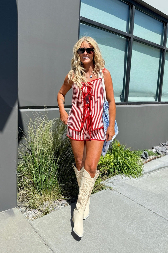 Fireworks & Flirtation Stripe Shorts