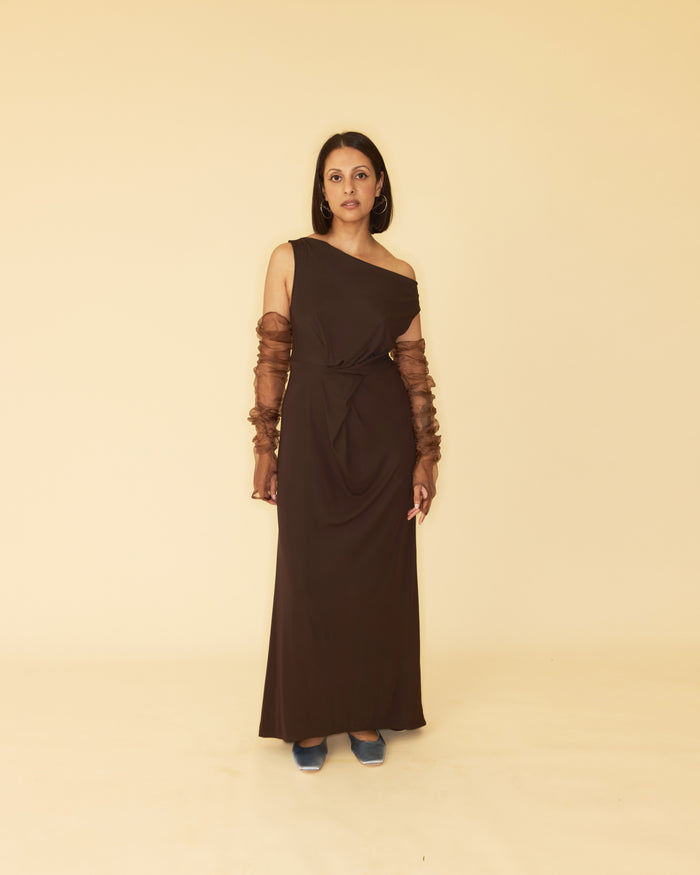 FLIP KNIT SLEEVELESS DRESS  JAVA