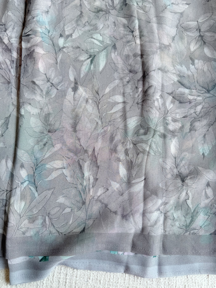 Floral printed georgette saree