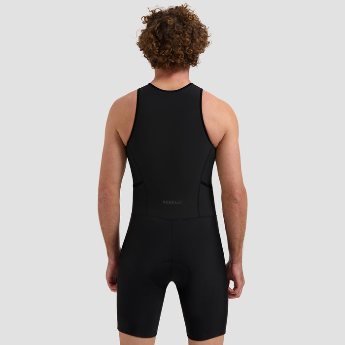 Rogelli Florida triathlonpak zonder mouwen zwart heren gedragen achterkant.