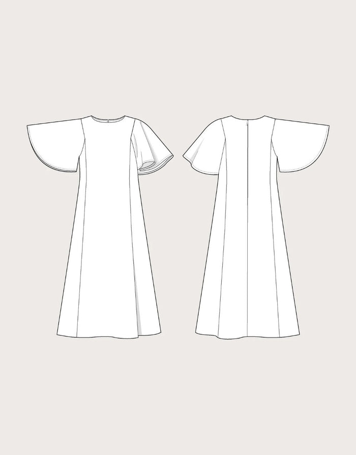 Flutter Sleeve Dress Sewing Pattern, The Assembly Line