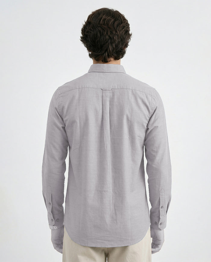 Full-Sleeve Breeze Linen Shirt in Greige