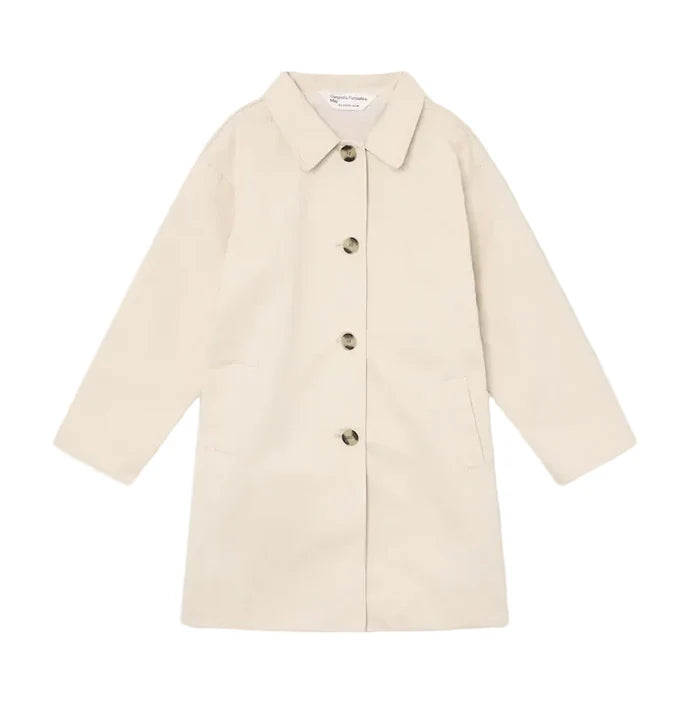 Gardinier Floral Trench Coat Off White