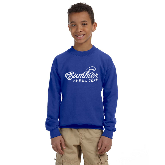 Gildan Youth Heavy Blend Fleece Crewneck Sweatshirt, Full Color