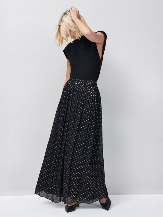 Gold Foil Maxi Skirt