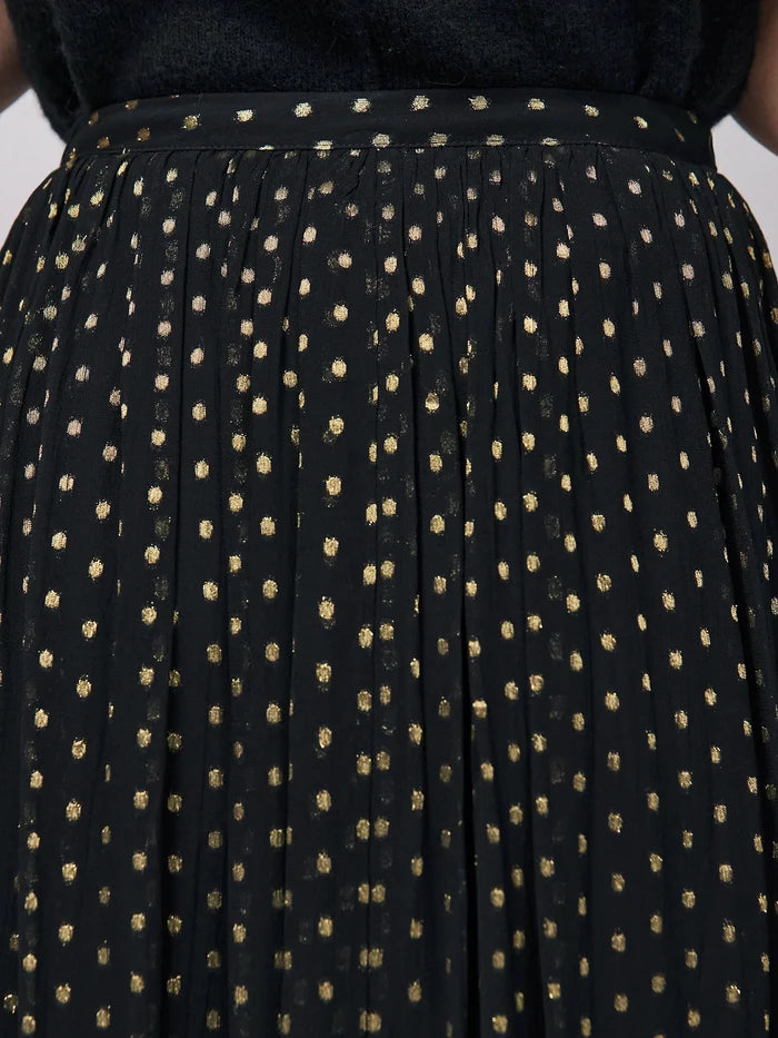 Gold Foil Maxi Skirt