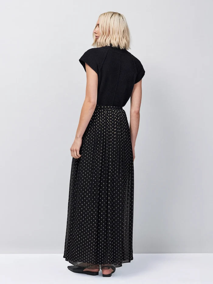 Gold Foil Maxi Skirt