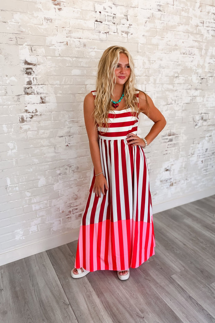 Good Company Striped Maxi Dress